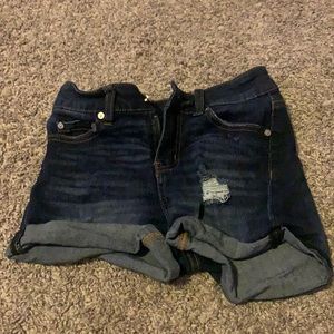blue jean shorts